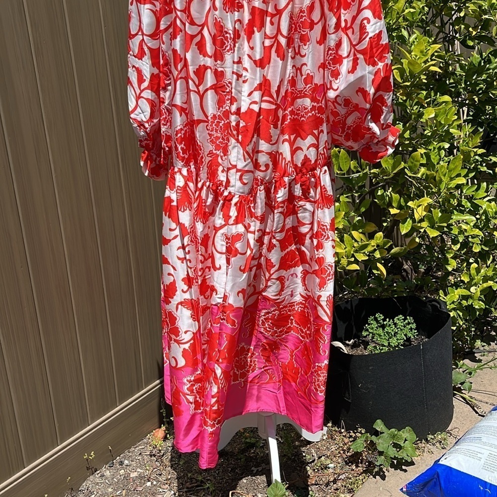 Anthropologie Delfi Women's Sasha Off-The-Shoulder Maxi Dress Large Wedding NWT - Picture 10 of 16